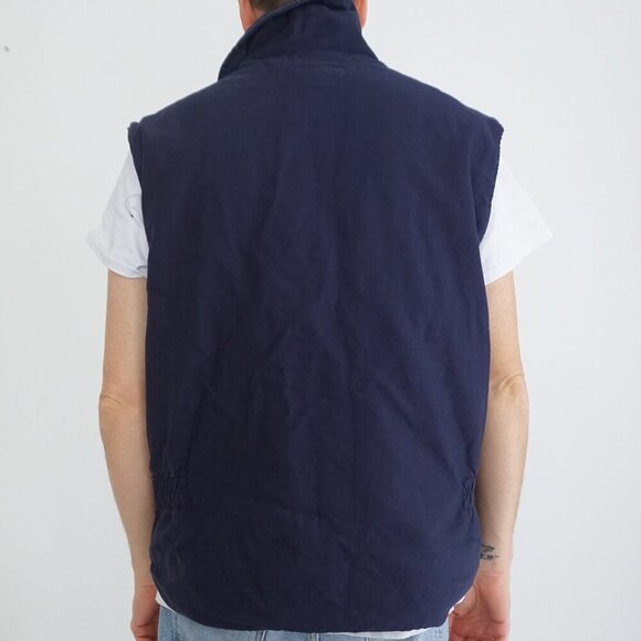 VTG '03 Dale FR Anti Flame Action West Navy Heavyweight Cotton Zip Up Vest XLT - Picture 2 of 9